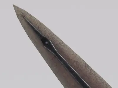 Dragon Bone blade Free low-poly 3D model