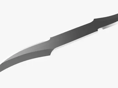 Throwing double bladed knife 3D model