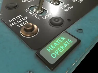 Mi-8MT Mi-17MT Right Triangular Panels Board English Low-poly 3D model