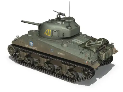 M4A2 Sherman - Brive la Gaillarde 3D model