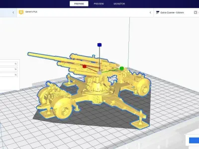 Flak 88mm Anti-aircraft for print 3D print model