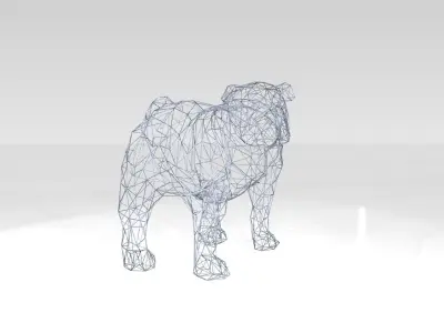 Bulldog Wireframe 3D model