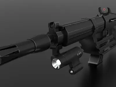 Scifi Gun Fps - Tps Low-poly 3D model