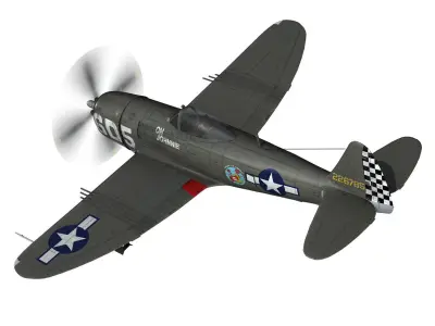 Republic P-47 Thunderbolt - Oh Johnnie 3D model
