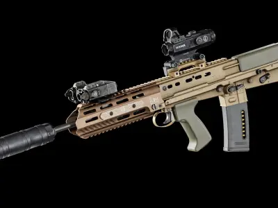 L85A3 Low-poly 3D model