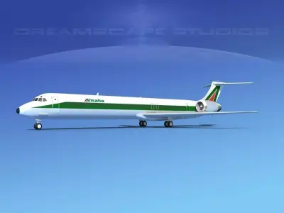 McDonnell Douglas MD83 Alitalia 3D model
