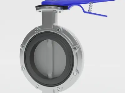 Butterfly Valve Collection 6pcs 3D model