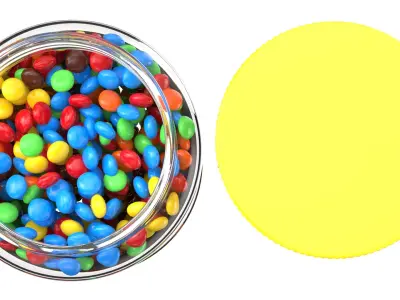 Candy Jar White Label 3D model