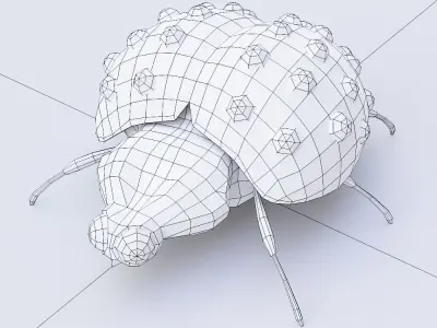 Ladybug low poly 3d model Low-poly 3D model