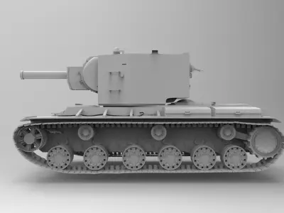 KV-2 tank USSR 3D model