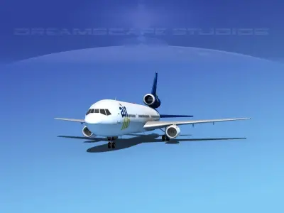 Douglas DC-10 Air Lib 3D model