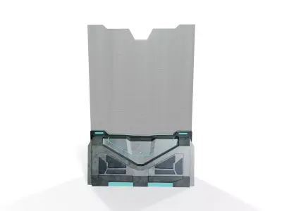Sci-Fi Deployable Barrier Shield - PBR Game Ready 3D model
