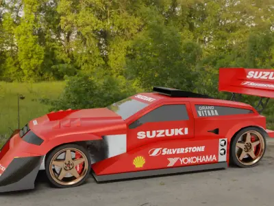 Suzuki Escudo Grand Vitara Low-Poly 3D Model Free low-poly 3D model