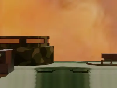 military tanker Free low-poly 3D model