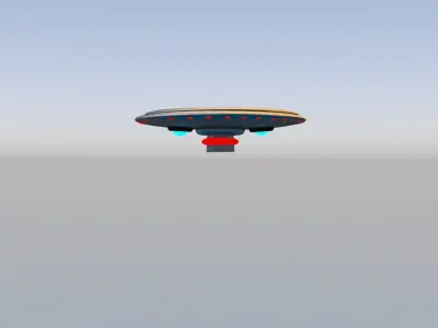 UFO Spacecraft Animated 3D model