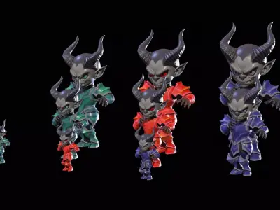 ChibiDemon5Pack1 Low-poly 3D model