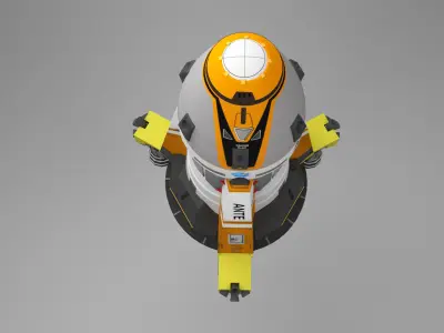 3D Spaceship Low-poly 3D model purchase