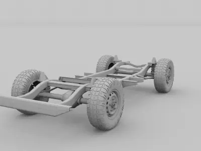 Simple Offroad Chassis 3D model