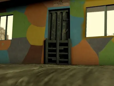 small graffiti house Free low-poly 3D model