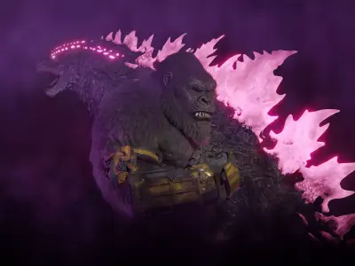Evolve Godzilla and Kong 3D model Free 3D model
