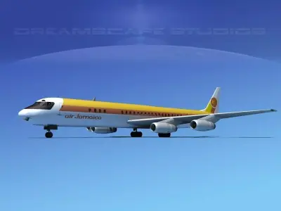 Douglas DC-8-63 Air Jamaica 3D model