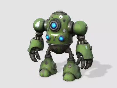 Green Robot Ayz 3D model