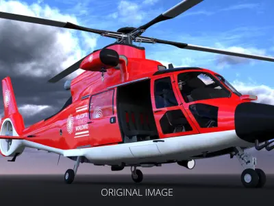 RESCUE HELICOPTER and PILOT 3D model