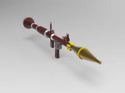 Classic RPG7 Rocket Launcher Weapon High Precision 3D model