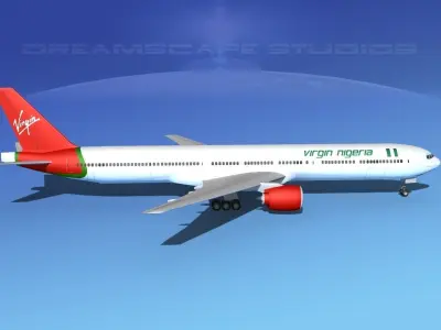 Boeing 777-300 MP Virgin Nigerian 3D model