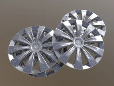 Wheel rim hubcap game ready Covers For Cars Low-poly 3D model