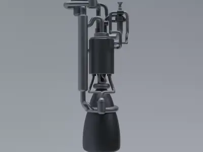 Scifi Thermonuclear Propulsion Engine Concept  3D model