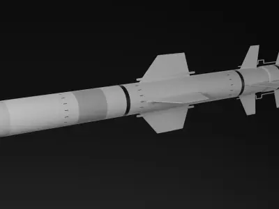 RGM-84 Harpoon Low Poly Game Ready Free low-poly 3D model