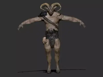 Trollocs criaturas da noite Low-poly 3D model