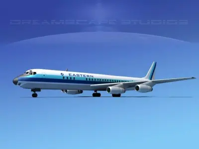 Douglas DC-8-63 Eastern Airlines 3 3D model