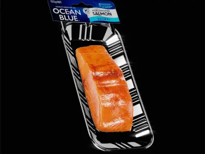 Hot Smoked Salmon 3D model
