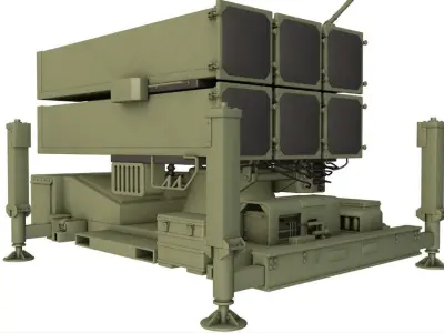 NASAMS air defense system intercepts 3D model