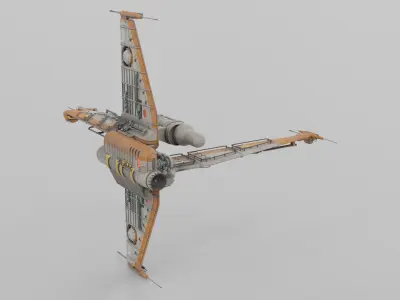 Light Attack Ship Vehicle 3D model