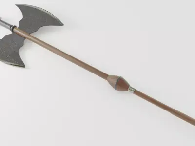 Halberd medieval weapon Free 3D model