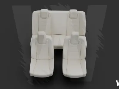 Tesla Complete Seat Set for tesla car Low-poly 3D model
