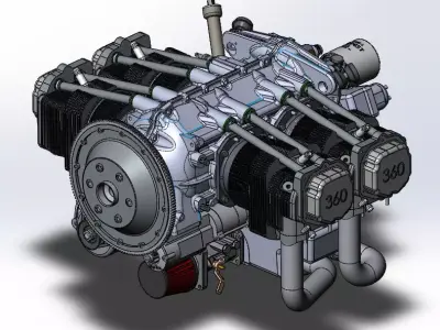 Lycoming 360 special stl 3D model