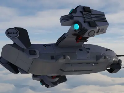 SF Sci-fi futuristic Dropship 3D model