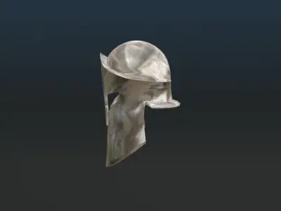 Fantasy Knight Helmet - medieval helmet Low-poly 3D model