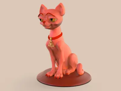 Pink cat Free 3D print model