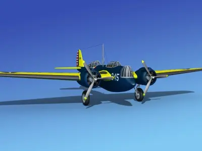 Martin B-10 V02 USAAC 3D model
