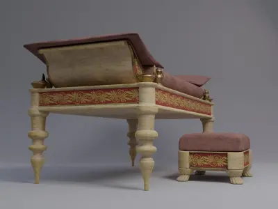 Ancient classical Kline - Triclinium 3D model