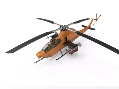 Bell AH 1Z Orange 3D model