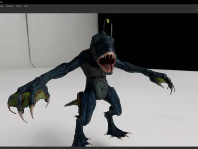 AnglerFish Low-poly 3D model