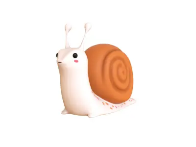 Cartoon Snail v005 - 3D Model Low Poly Low-poly 3D model