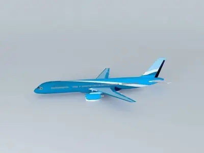 Boeing 757 200 AAO with interior Free 3D model