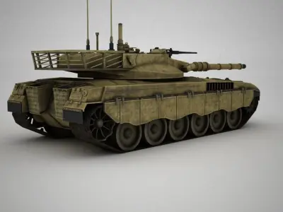 Tank Simple Low-poly 3D model